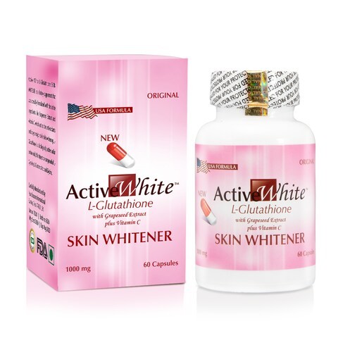 Active White Glutathione Skin Fairness Capsules ( 60 Capsules = 1 Bottle)