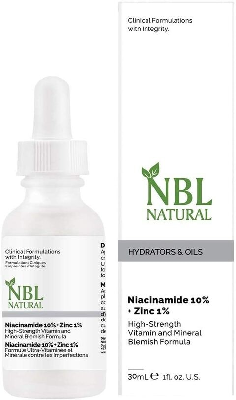 NBL Natural Niacinamide 10% + Zinc 1% Serum For Face, Reduce Pores, 30ml