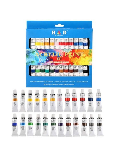 Miss Tiara Acrylic Paint Set 24 Pieces 23 x 22.8 x 2 cm