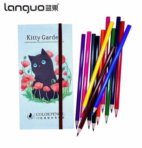 Lango 12 Colors Pencil Set - Kitty Garden