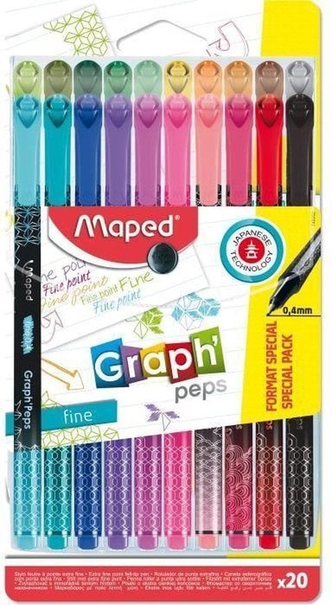 Maped Pepes Ballpoint Pen, 20 Pieces