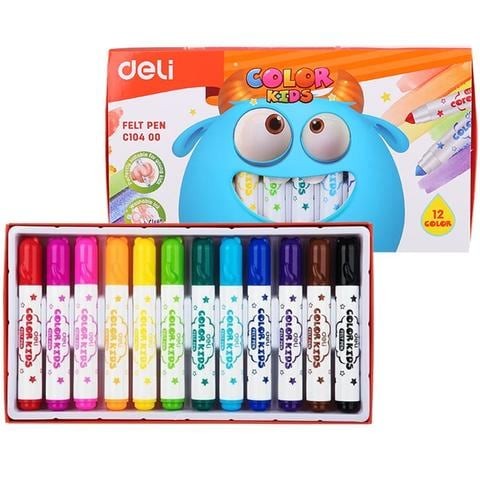 Deli 12-piece set of white pens