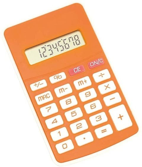 Makito Orange 8-Digit Calculator Soft Keyboard