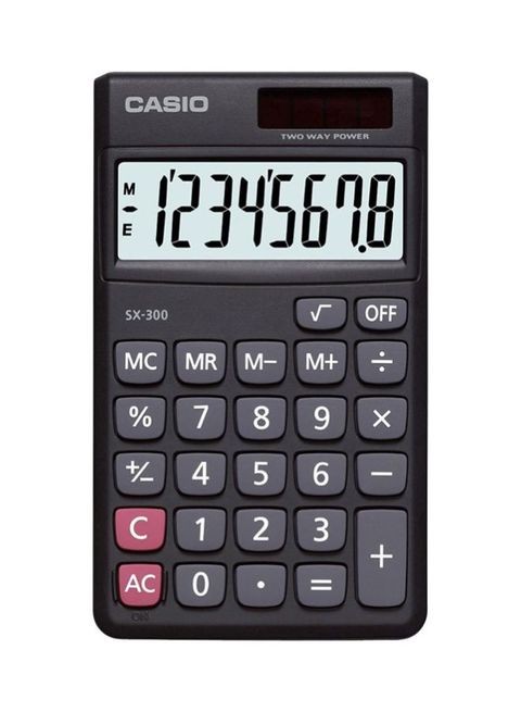 Casio Basic 8-Digit Calculator (SX-300), Black