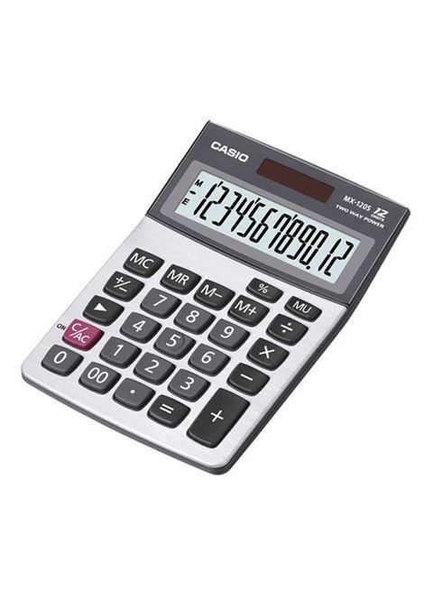 Casio Basic 12-Digit Calculator in Gray