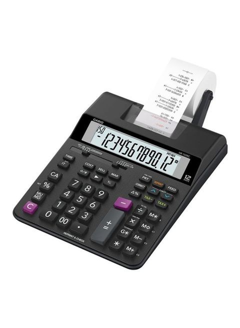 Casio 12 Digit Printing Calculator, Black