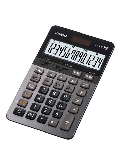 Casio GT 14 Digit Dual Power Calculator - Black/Grey