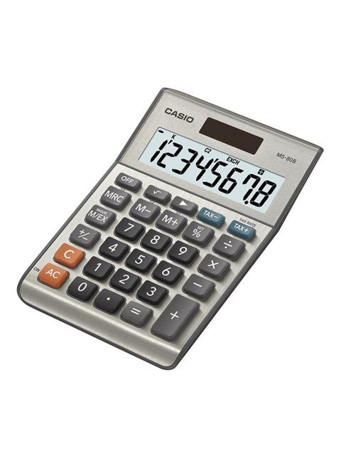 Casio 8-Digit Business & Money Calculator, Silver/Grey