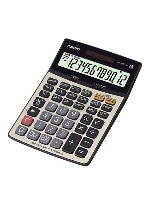 Casio DJ 220D Plus Desk Calculator, Grey/Black