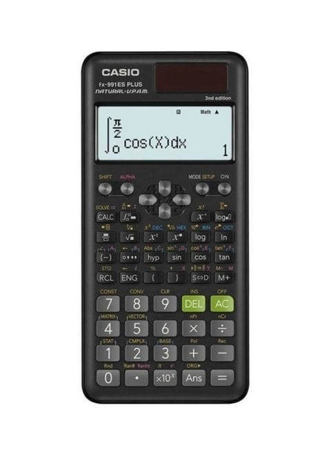 Casio ES Plus Series Non-Programmable Calculator - Black