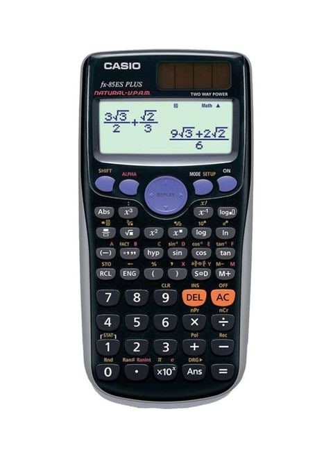 Casio FX-85ES PLUS 12-Digit Scientific Calculator, Black/Grey/Purple