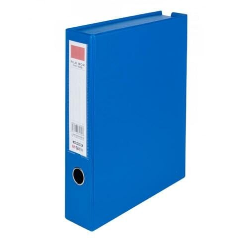 ALISSA File Box 95393 Magnetic PVC Box File Organizer with Metal Clip , A4 (Capacity 55mm/Blue)