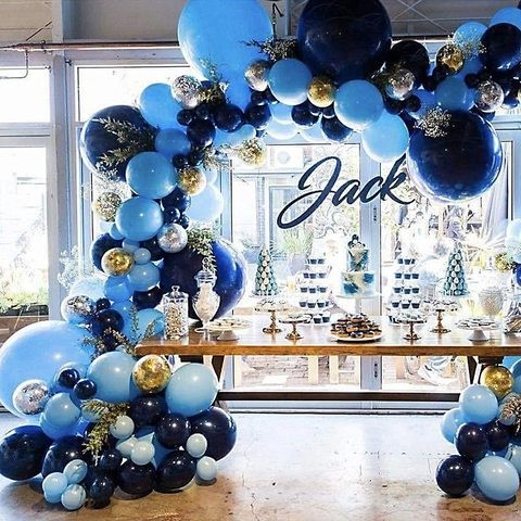 Pateeha Royal Blue Latex Balloons 100 Set 12 Inch Wedding Anniversary Party Blue Latex Balloons Set