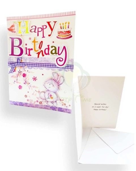 Party Time Birthday Greeting Card 18x12.5 cm