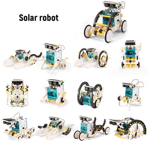 KKmoon-13 in 1 Solar Powered Toys for Kids Handmade Solar Powered Toys