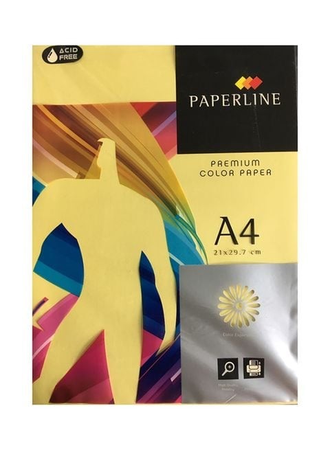 Paper Line - Premium Color Copy Paper (A4) 100 Pieces - Yellow