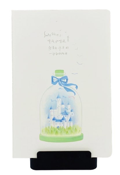 Languo A5 Stationery Writing Notebook with Sunshine Castle Design.(White)