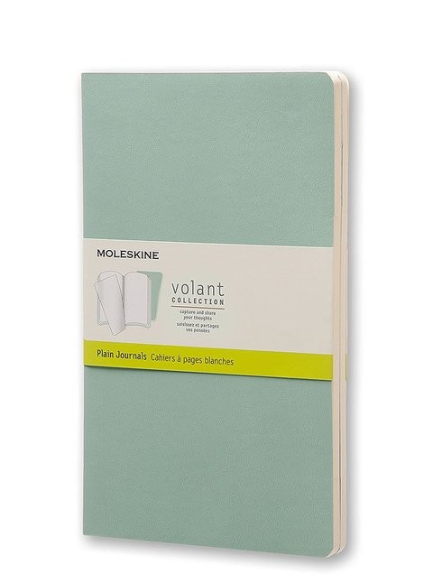 Moleskine Volante Journal Teak Large Green/Green Seaweed Set of 2