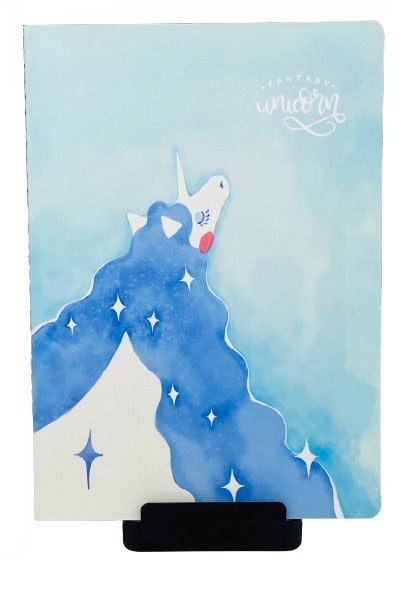 Languo B5 Stationery Writing Notebook with Fantasy Unicorn Design.(White)