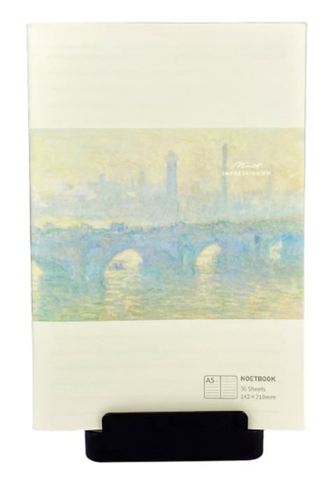 Languo A5 Stationery Writing Notebook with Impressionism Design.(White)