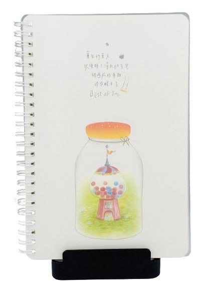 Languo A5 Stationery Writing Notebook with Spiral Coil Binding Design.(White)