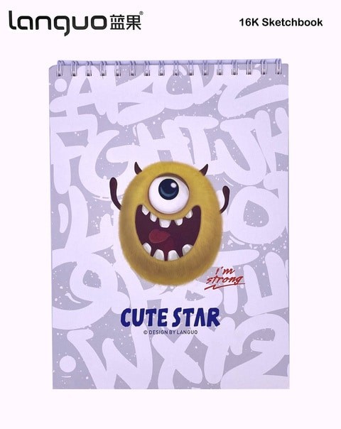 Lango 16K Spiral Sketchbook - Cute Star Design