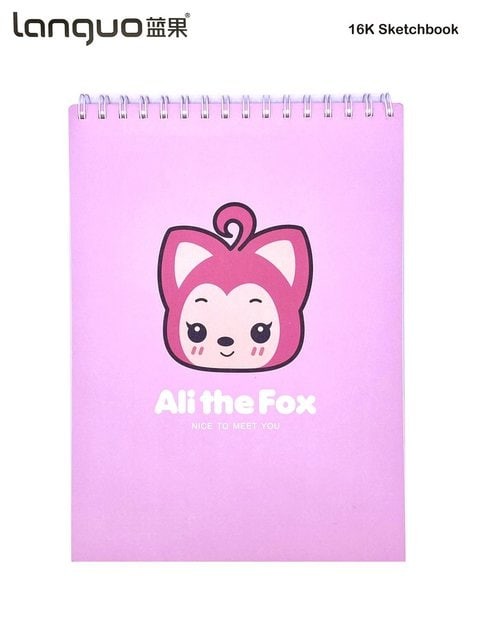 Lango Style - Fox Design 16K Sketchbook / Pink Sketchbook