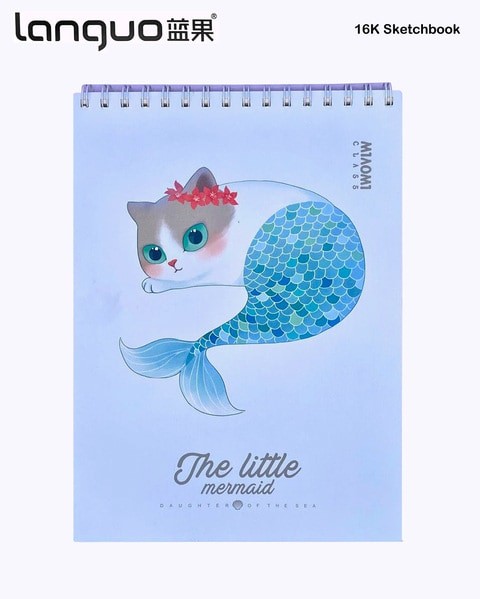 Lango Style Mermaid Drawing Book - Blue