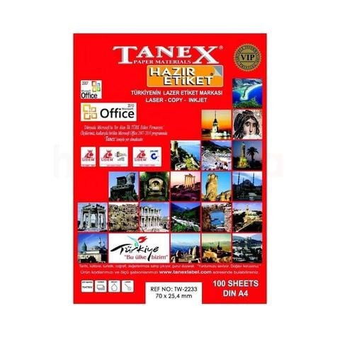 Tanix Multipurpose A4 Sticker 33 Labels Per Sheet