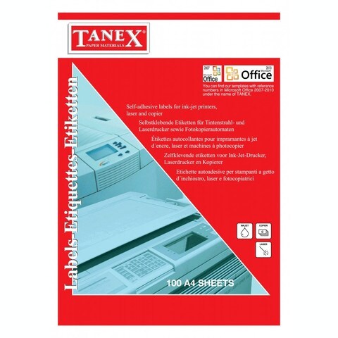 Tanix A4 Multipurpose CD Sticker - 25 Sheets