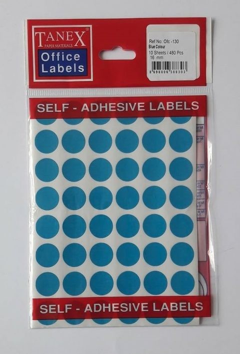 Tanix 16mm Multipurpose Sticker, Blue