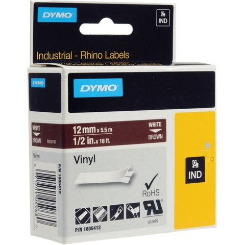 Dymo 12mm white unicorn adhesive tape