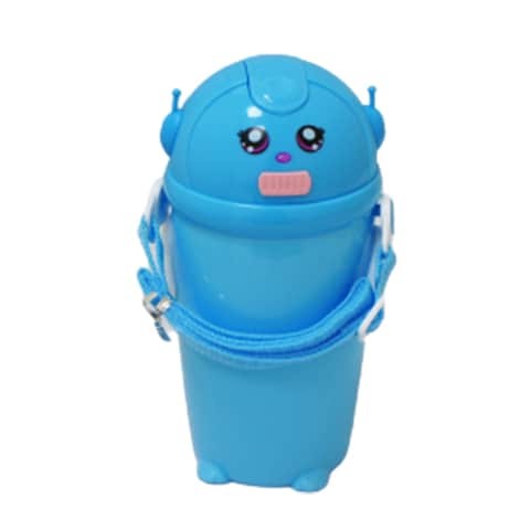 Sarvah Plastic Water Bottle With Straw - Blue