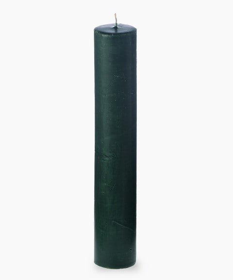 Dark Green Pillar Candle set of 2pcs