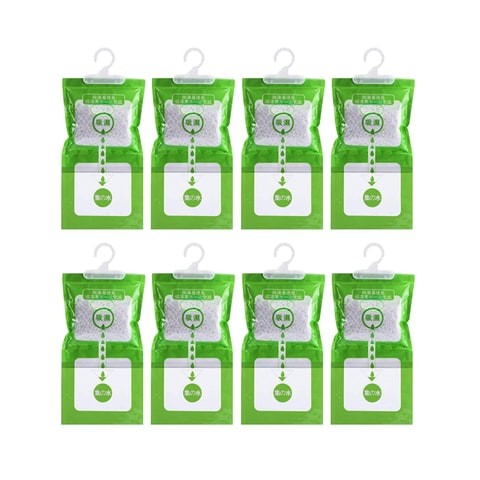 8pc. Hanging Closet Wardrobe Bathroom Anti-Mold Moisture Absorbent Dehumidification Desiccant Bag, (120g.)