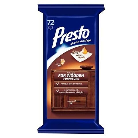 Bristow Wet Wipes For Wooden Surfaces 72 Pieces