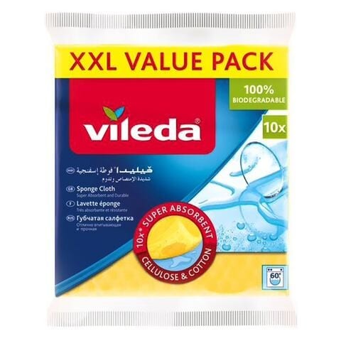 Vileda XXL Sponge Cloth - 10 Pieces