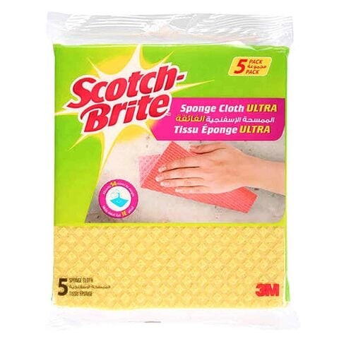 3M Scotch Brite Sponge Cloth Ultra Pack of 5