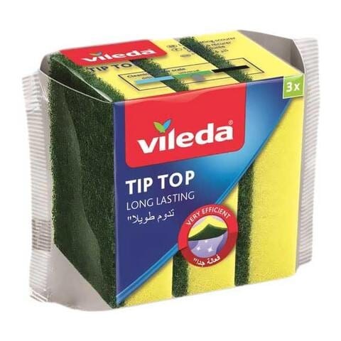 VILEDA TIP TOP SCOURING SPONGE X3