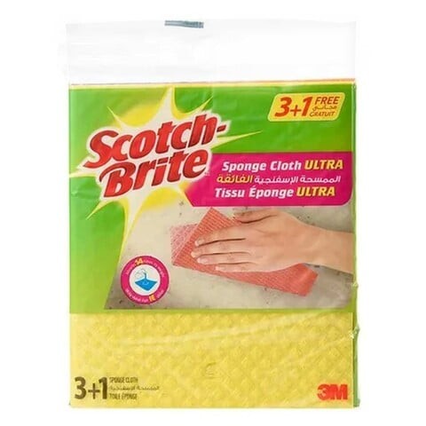 Scotch Brite Super Cloth Sponge Pack of 4