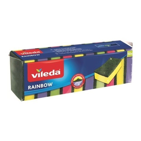 VILEDA SCOURING SPONGE قوس قزح X10