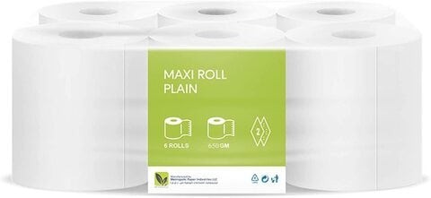 Premium Maxi Roll 650g (6 Pieces x 2 Rolls) Mega Roll (650g Per Roll) High Quality Kitchen Roll