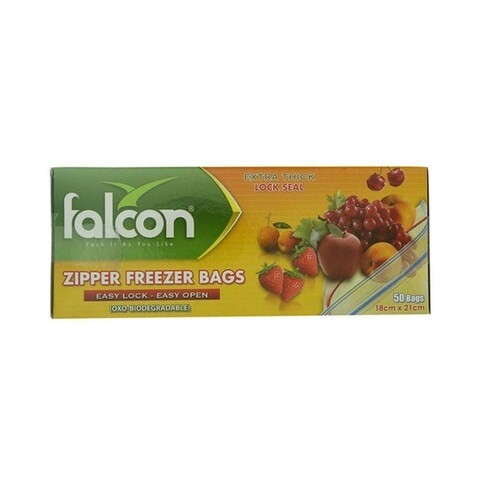 Falcon Zippered Freezer Bags 50 Pieces