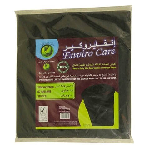 Enviro Care Heavy Duty Degradable Trash Bags 87 Gallon 10 Bags