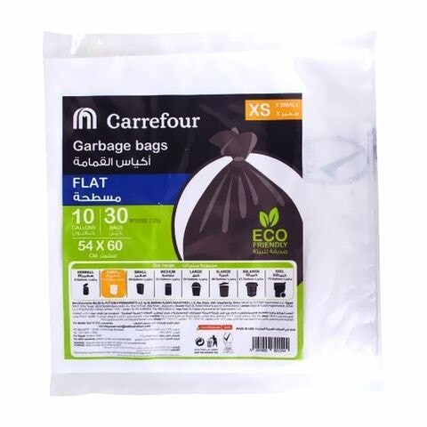  flat trash bags xs 30 bags