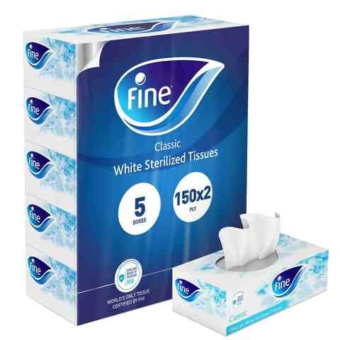 Fine Classic Tissues 150 Sheets X 5 Pieces