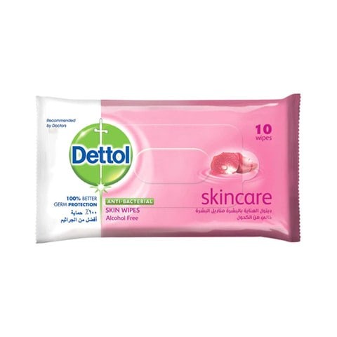 Dettol Skincare Anti-Bacterial Wipes 10 pcs