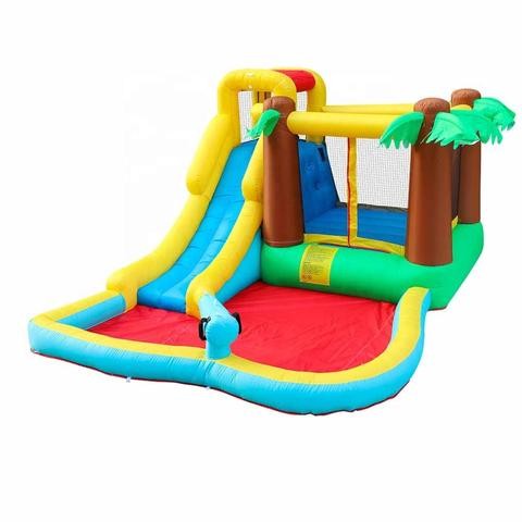 Edragon Mall - SHA -2020121 Wild Jungle Inflatable Bouncer House Jumping Trampoline Bouncy Castle Water With Swimming Pool For Kids