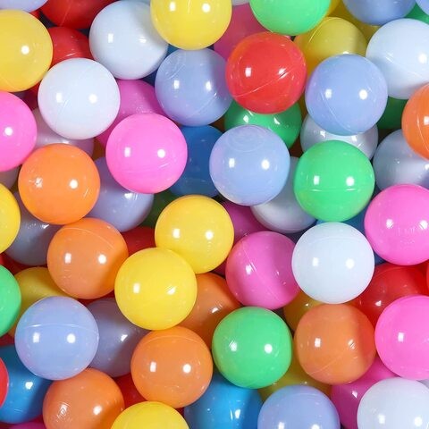 SKY-TOUCH 100pcs Colorful Soft Plastics Ocean Balls Perfect for Playpen and Ball Pit for Babies, Toddlers and Kids