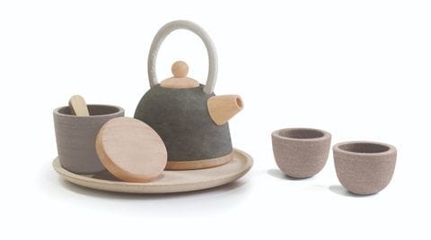 Plantoys classic wooden tea set